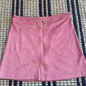 Living purple suede skirt
